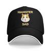 Gewaschene Herren Baseballkappe Niedliche Trucker Snapback Kappen Papa Hut Trauriger Hamster Golfmützen