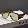 New Oversized Ladies's Pilot Sunglasses Vintage Double Bridge Sun Glasses Ladies Trendy  Design Outdoor Shades UV400 Eyewear