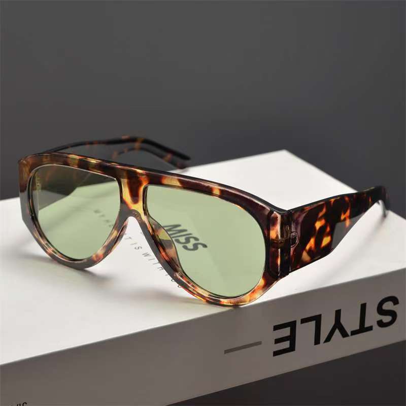 New Oversized Ladies's Pilot Sunglasses Vintage Double Bridge Sun Glasses Ladies Trendy  Design Outdoor Shades UV400 Eyewear