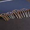 5pcs 4 Teeth Metal Hair Fork Clip Stick Comb Gums For Women Chinese Bridal Barrettes Accessories Decoration Jewellery Making