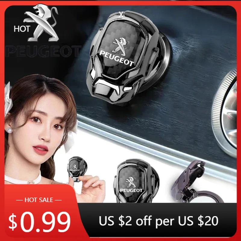 Autoaufkleber Auto Ein-Klick-Startknopf Abdeckung Dekoration Aufkleber Schutzabdeckung Für Peugeot 206 308 307 208 207 3008 2008 508 4