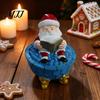 Mysterious Glow Night Lights Christmas Santa Claus Bubble Bath Lamp 3D Reading A Book Themed Bathroom Accessories In Bathtub Sculpture