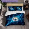 Set Lenzuola Manchester City Modello 3 Pezzi Morbida Copripiumino in Microfibra con Federe per Camera da Letto