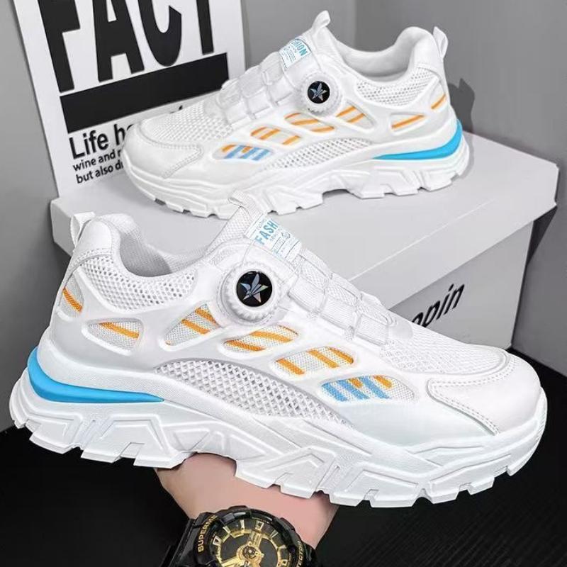 Fashion Rotating Button Men'S Sports Shoes Breathable Summer Student Running Shoes Men'S Single Shoes