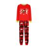 Family Matching Christmas Pajamas Set for Parents and Kids, Long Sleeve Neck Printed Pants Set