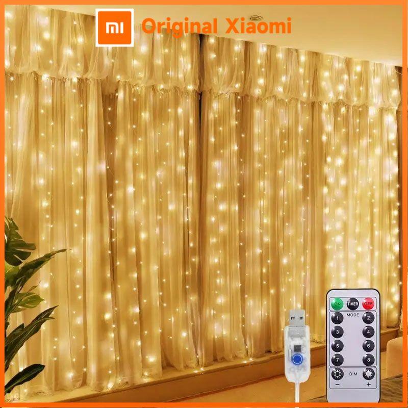 Xiaomi 3/4/6M LED Curtain Lights Fairy Garland on the Window USB 8 Modes Light String Christmas Wedding Party Festoon Home Decoration