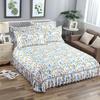 Комплект из 3 предметов, утолщенная юбка-кровать с принтом, мягкая шлифовальная пылезащитная юбка-кровать, покрывало размера King Queen с 2 наволочками