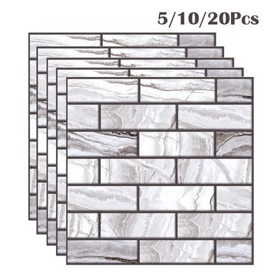 5/10Pcs 3D Marmor Wand Aufkleber Selbst Klebstoff Wasserdicht Wohnzimmer Hause Dekoration DIY Bewegliche