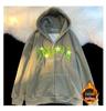 Men's Vintage American Fleece-Lined Corduroy Hooded Cardigan