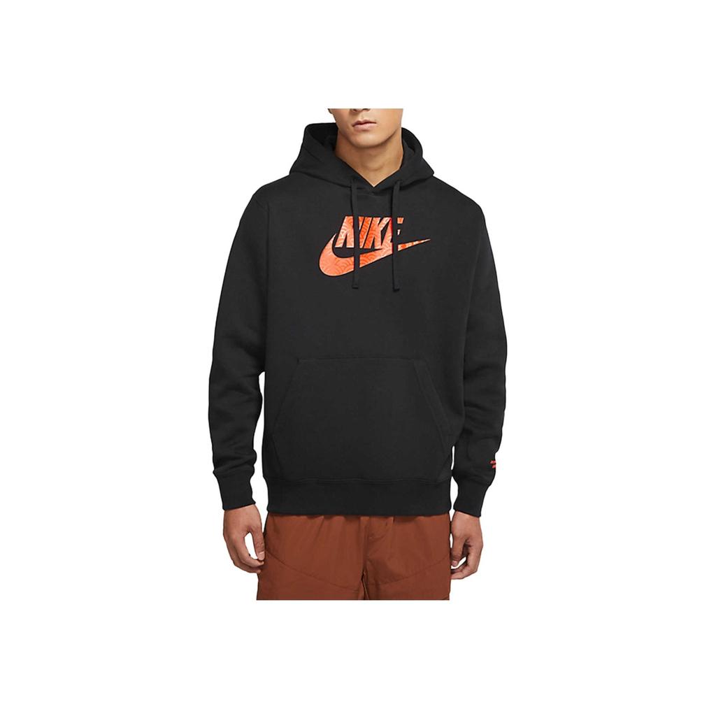 Nike Alphabet Logo Print Pullover Hoodie Men Hoodie Black DR7830-010
