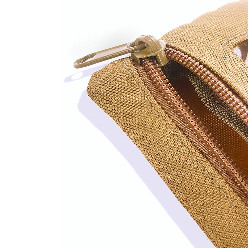 Outdoor Tactical Mini Coin & Key Canvas Pouch with Zipper