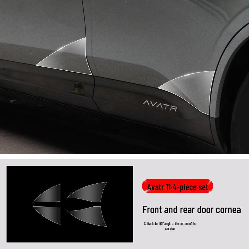 TPU Transparente Lackschutzfolie für Avatr 11 Türkanten, Kratzfest, Vorne & Hinten