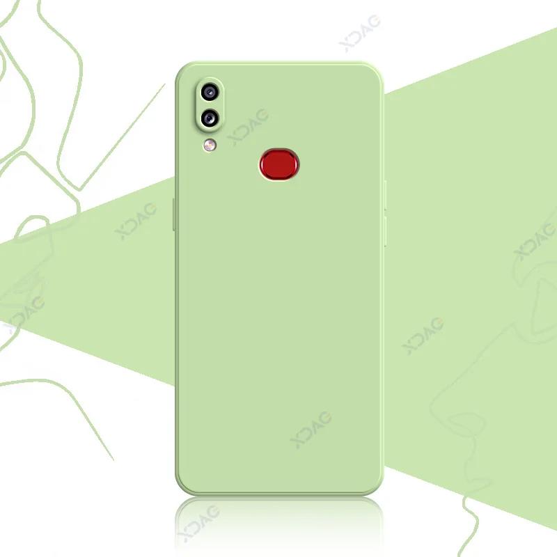 Quadratische Flüssigsilikonhülle für Samsung Galaxy A10S M10S SamsungA10S SamsungM10S Vollständig weicher Schutz Handyhülle Taschen
