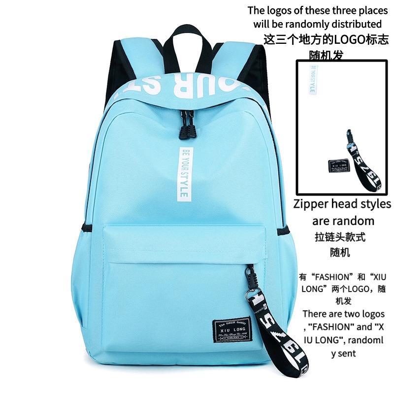 

Fashi trend backpack backpack for men and women junior high school high school student bag large capacity korean versi of th небо синє кольору
