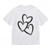 Women's Comfy Breathable Classic T-Shirt Mens Womens Tees Top Minimalist Heart Design Printed Tee