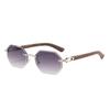 Trend infinity polygonal glasses gradual change simple light luxury sunglasses color-changing glasses bag flower stand sunshade sunglasses versatile