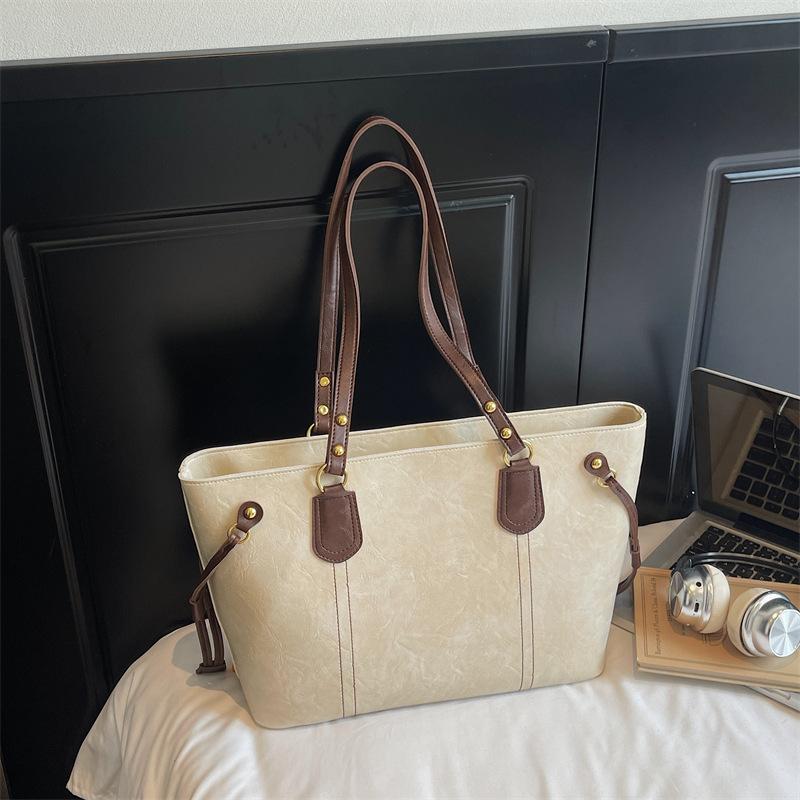 

2025 New Simple PU Large Capacity Underarm Tote Bag Women s Fashion Casual One Shoulder Fashion Casual Handbag