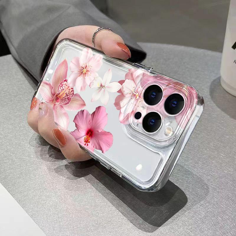 Blumen-Collage Süßes Muster Klare Handyhülle Für iPhone 17 Air Case 16 15 14 13 12 11 Pro Max XS X XR 7 8 Plus Stoßfeste Abdeckung