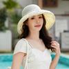 Selling women's basin hats Eugen yarn polka dot bow sun hats fashionable versatile sunscreen hats