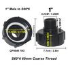 2Pcs S60x6 IBC Tote Tank Fitting Hose Drain Adapter 1/2inch 3/4inch 1inch Thread IBC Tank A Dapter Tap Connector Replacement
