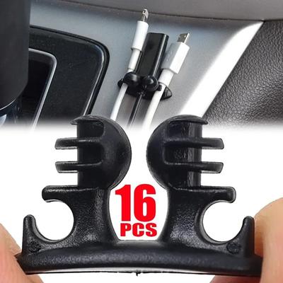 Car Cable Manager Hook Upgraded Version Auto Dashboard Headphone Line Organizer Clamp Self-adhesive Car Interior Accessories