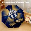 8 Rib Auto Folding Umbrella FC Zürich Print Custom Name Text Portable Rain Gear