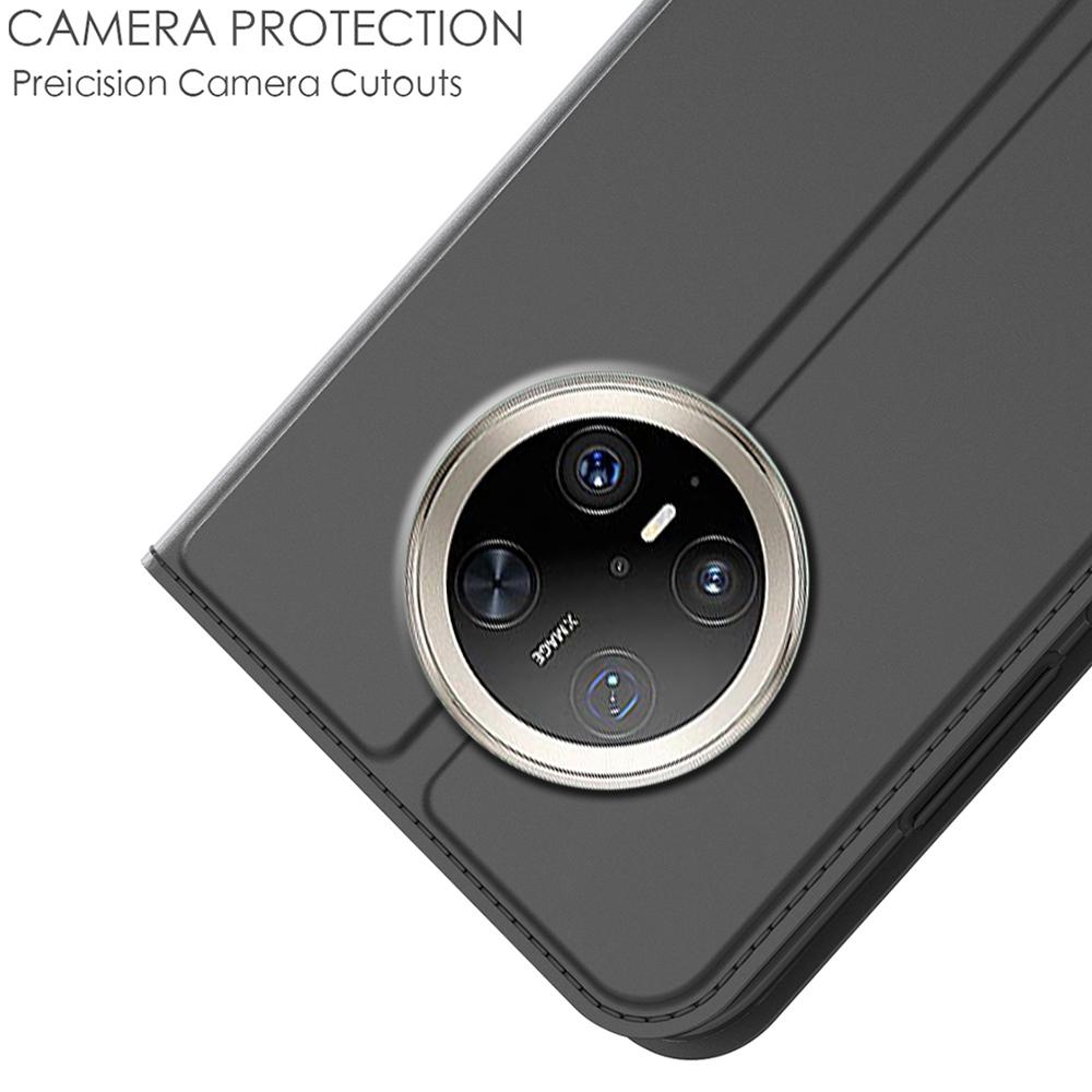 For Huawei Mate 70 Pro/70 Pro+ Case PU Leather Phone Cover with Card Holder Stand Magnetic Closure