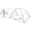 Camping Tent with Rainfly Waterproof Dome Olive Green