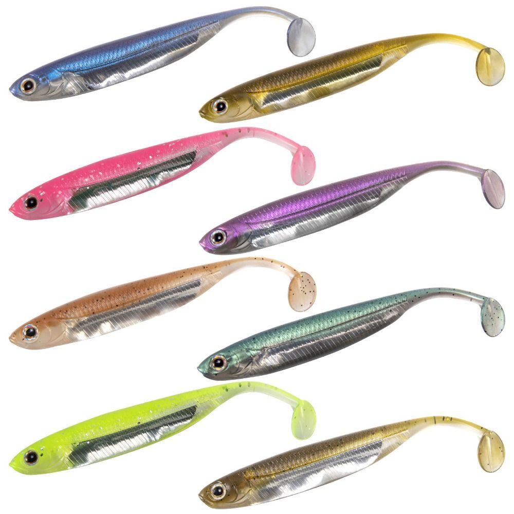

5PCS 10cm Fishing Soft Lures Silicone Floating Minnow Baits New Minnow Lures Fishing рожевий