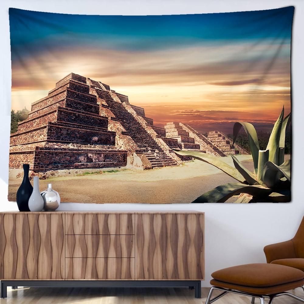 Heilige Pyramide Wandteppich Ägypten Reise Stern Kunst Wandteppich Wandbehang Wohnzimmer Wandteppich Familien Schlafsaal Heimdekoration