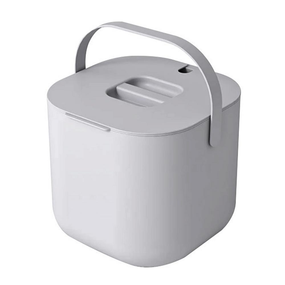 

Ведро для сбора чайного шлака объемом 6,5 л, мусорное ведро, переносной контейнер для хранения чайных отходов, ведро для чая с ручкой-крышкой для уборки домашней кухни светло-серый