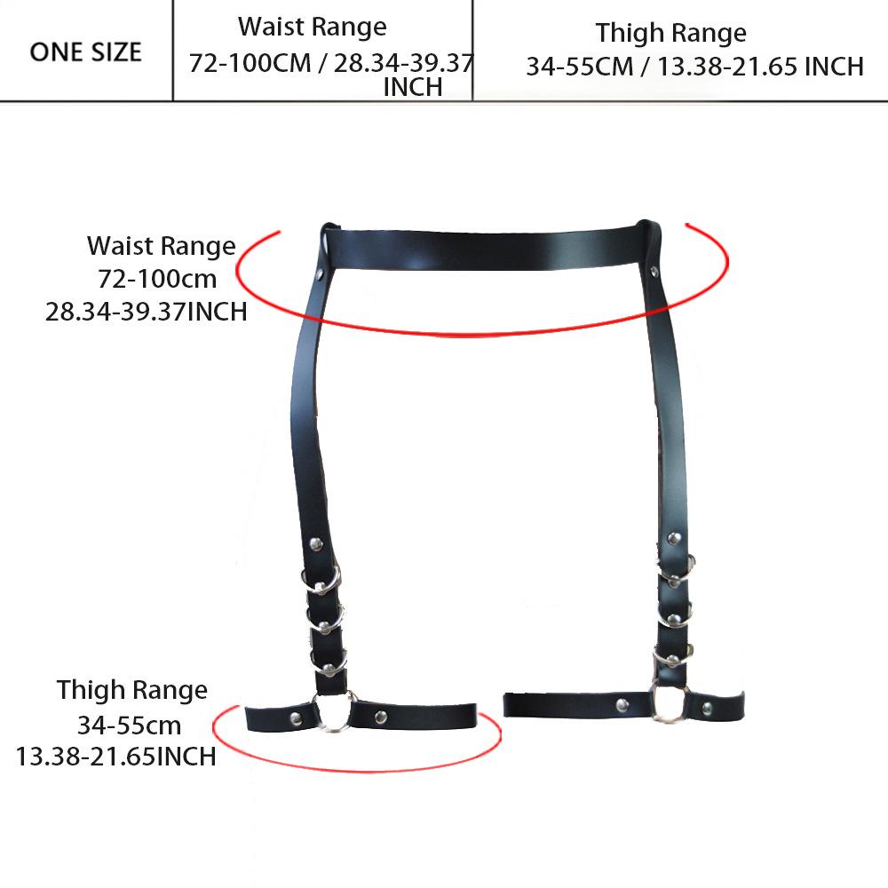 Harajuku Style PU Leather Leg Chain & Abdominal Strap: Cross-border Jewelry for Street Dance, Photography & Nightclubs