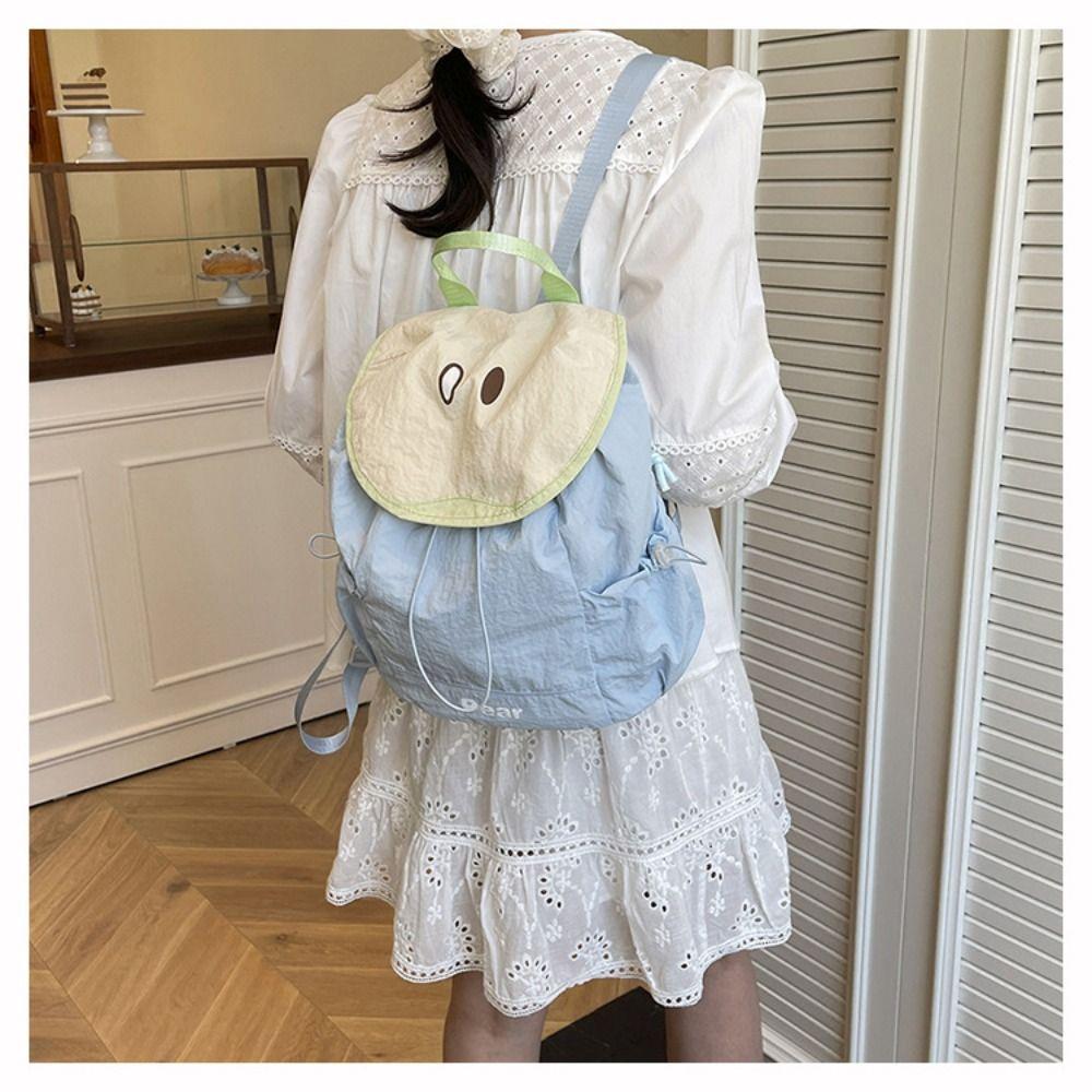 Travel Outdoor Drawstring Backpack Dopamine Color Hiking Shoulder Bag Fruit Nylon Backpack  Girls