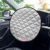 Car Steering Wheel Sun Cover 43cm Aluminum Foil Folding Cooling & Heat Insulation Shield Sunscreen Cover Car Interior for Summer