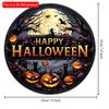 2d Flat 20*20cm, Home Decoration, Happy Halloween Wooden Circular Logo, Creative Decorative Board, for Home, Office, Cafe, Club, Garden Decor.