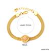 Luxury Chic Cat Eye Stone Mesh Chain Bracelet Fashion Trendy Metal Jewelry for Women