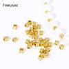 Trendy 3mm Separator Beads 18K Gold Plated Brass Cube Spacer Beads Loose Beads For DIY Bracelet Necklace Making Accessories