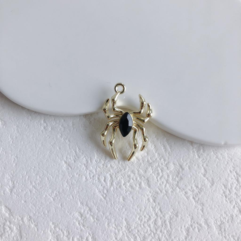 2pcs Alloy Pendants Spider Shape Colorful Unique Style Single Hole Pendants for Jewelry Making DIY Handmade Supplies Accessories