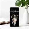 B-Black C-Clover N-Noelle S-Silva Phone Case For Samsung Galaxy A73,A72,A71,A70,A53,A52,A51,Soft Silicone Black Cover