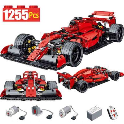 Technischer RC-Sportwagen Formel F1 Baustein City Super Speed Racing Fahrzeug Ziegel DIY Spielzeug für Kinder Freund Geschenke