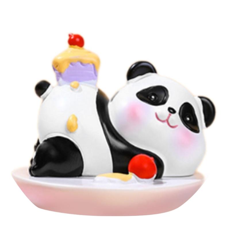 Cartoon Pastry Animal Miniature Statue Resins Cream Cake Dog Rabbit Pig Figurine Desktop Decoration Ornament Gift Choice
