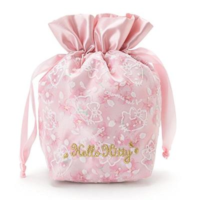 Hello Kitty Gusseted Drawstring Bag (Sakura)
