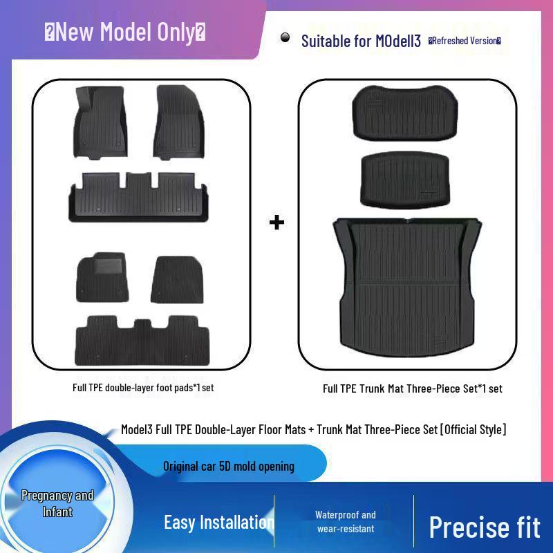 High-End TPE Floor Mats for Tesla Model Y/3 – Custom Car Accessories