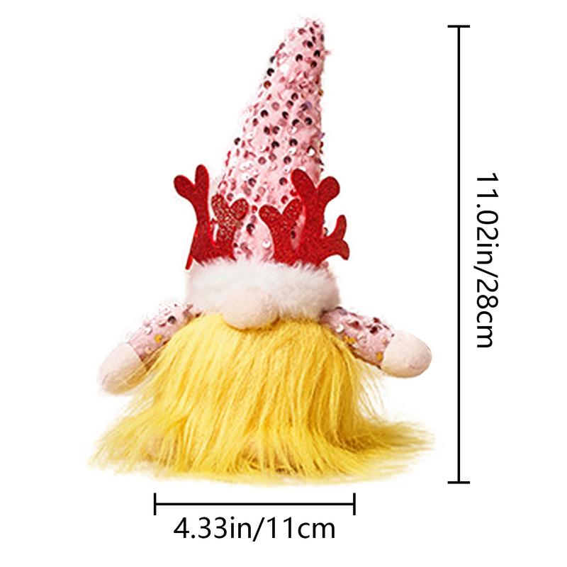 Leuchtender Plüsch-Wichtel Leuchtende Weihnachtswichtel Feiertagswichtel Plüschpuppe Weihnachtsmann-Wichtel Plüsch Paillettenhut Weihnachtsdeko für Zuhause