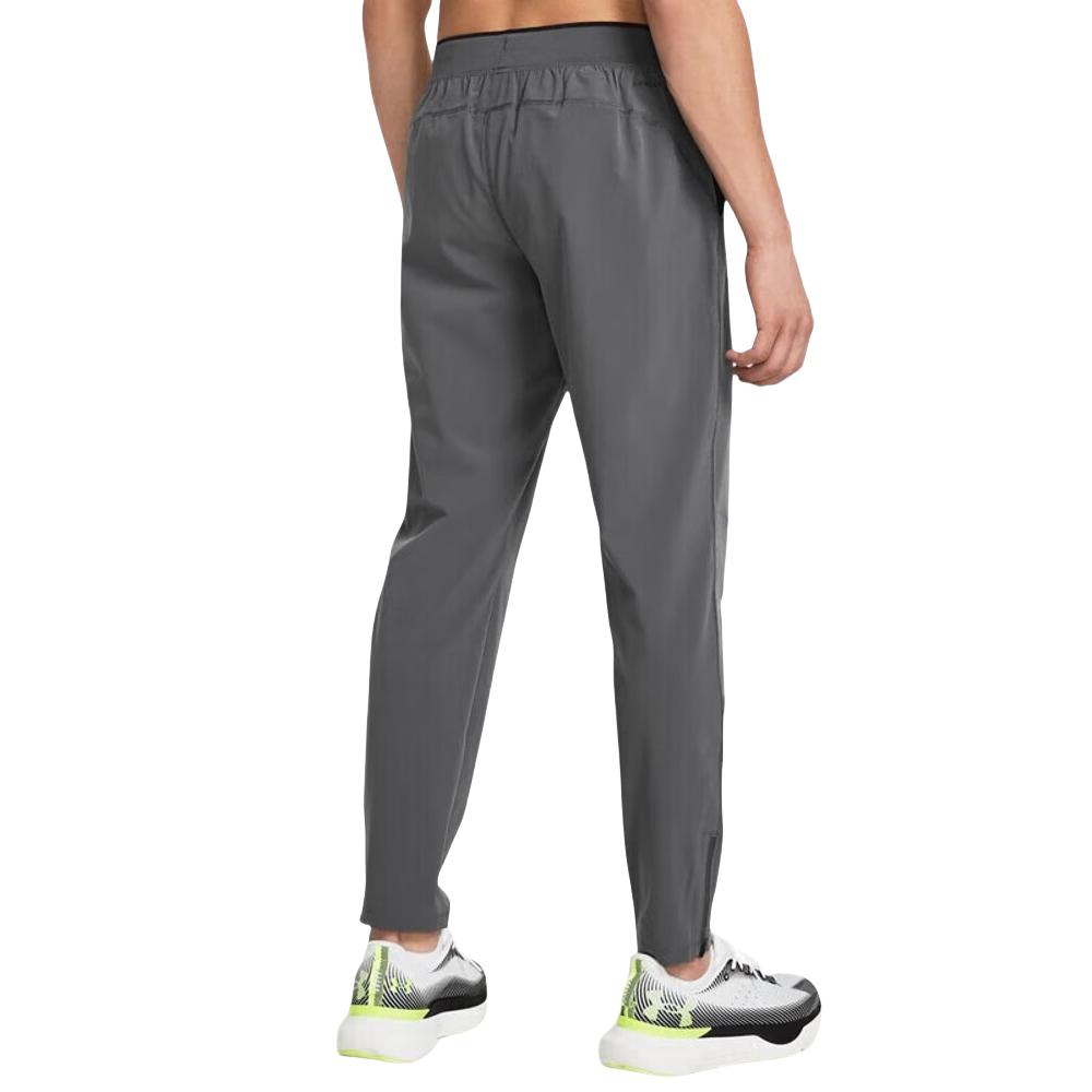 Under Armour Solid Color Mid-Rise Knitted Sports Pants Men Gray 1376800-025