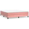 Struttura letto con materasso - Maison Exclusive - 160x200 cm - Velluto rosa - Massimo relax