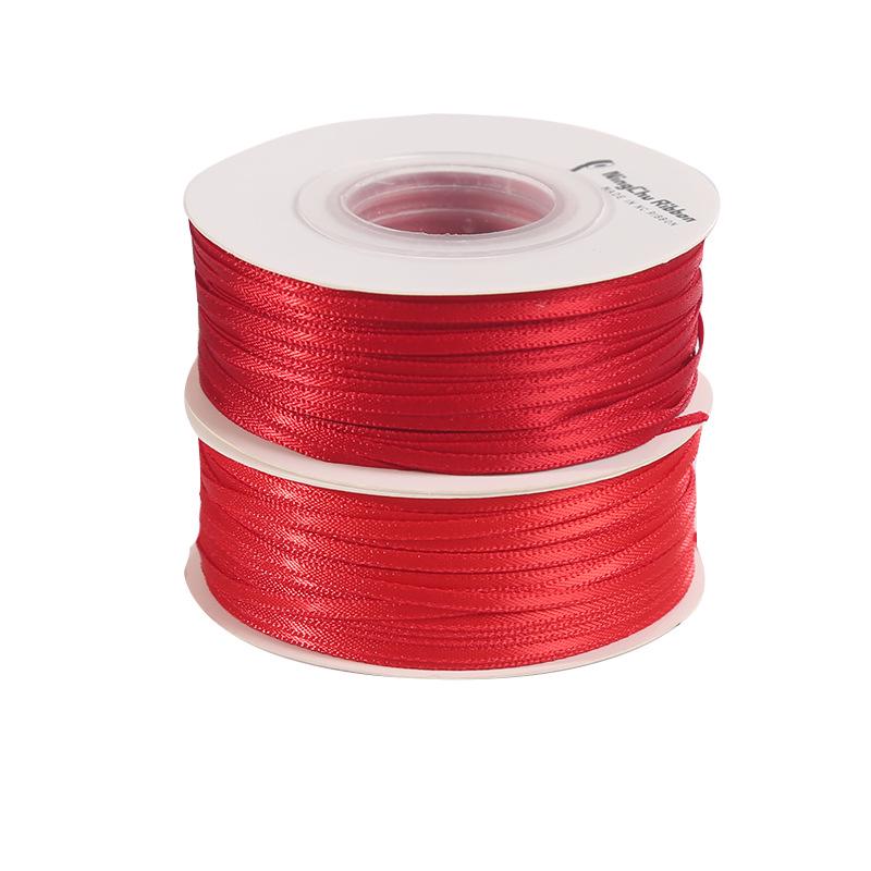 2mm Double-Sided Satin Ribbon Bookmark for Wedding Bows and Gift Wrapping