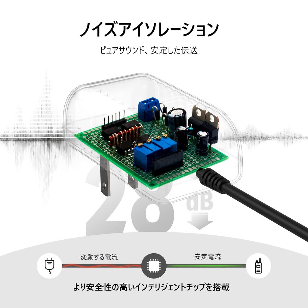 Donner DC9V 1A Adapter Effects Pedal Power Supply, 5-Channel, PSE Certified (5-Way)