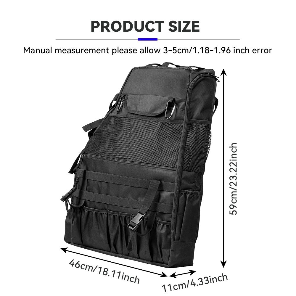 For Wrangler JK Rubicon 4-Door 2007-2019 JL JK JKU Roll Bar Storage Bag Cage Multi-Pockets Organizers Cargo Bag Saddlebag