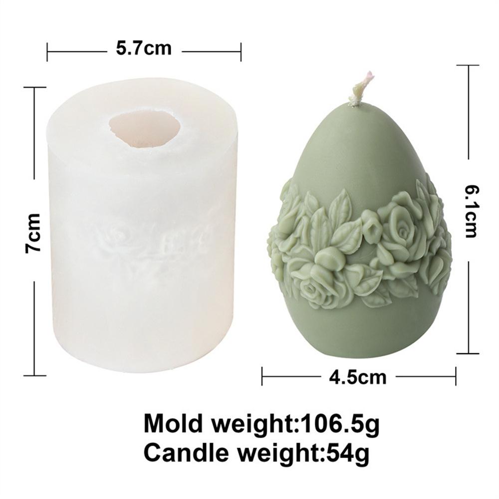 Easter Egg Flower Ball Candle Silicone Mold Handmade Chocolate Decoration Gypsum Aromatherapy Soap Resin Candle Silicone Mould